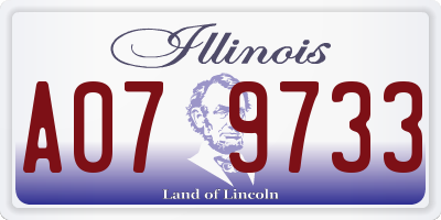 IL license plate A079733