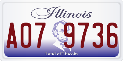 IL license plate A079736