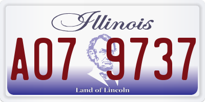 IL license plate A079737