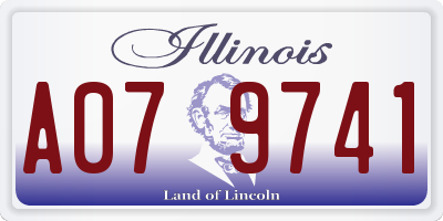 IL license plate A079741