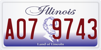 IL license plate A079743