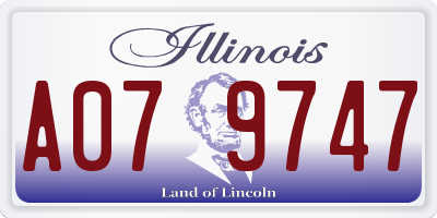 IL license plate A079747
