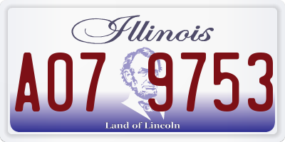 IL license plate A079753