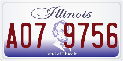 IL license plate A079756
