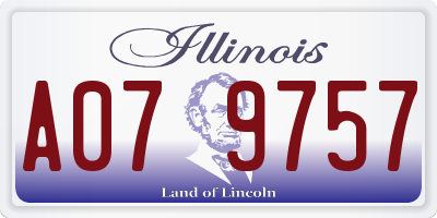 IL license plate A079757