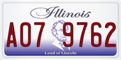 IL license plate A079762
