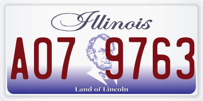 IL license plate A079763