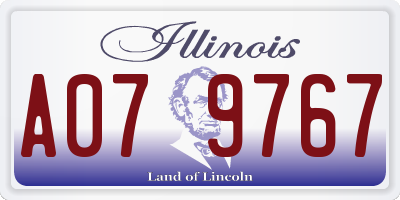 IL license plate A079767