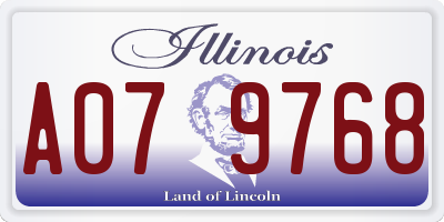 IL license plate A079768