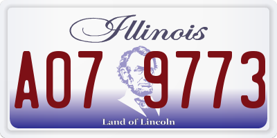 IL license plate A079773