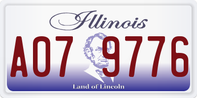 IL license plate A079776
