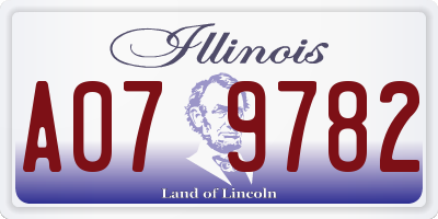 IL license plate A079782