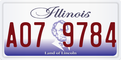 IL license plate A079784