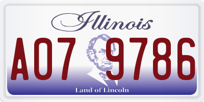 IL license plate A079786