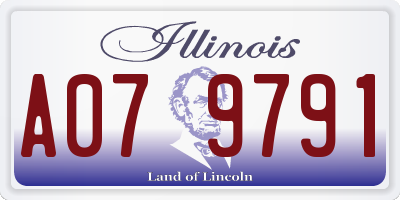 IL license plate A079791
