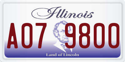 IL license plate A079800