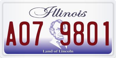 IL license plate A079801