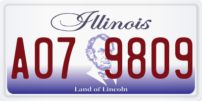IL license plate A079809