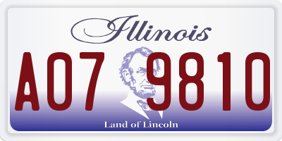 IL license plate A079810