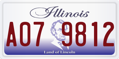 IL license plate A079812