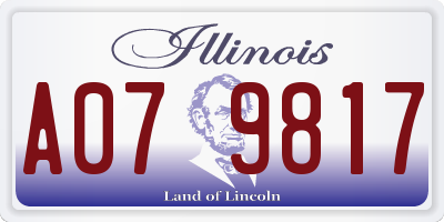 IL license plate A079817