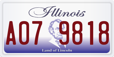 IL license plate A079818