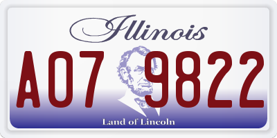 IL license plate A079822