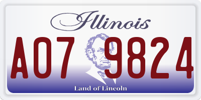 IL license plate A079824