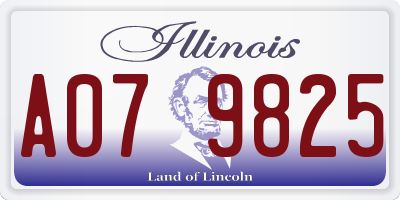 IL license plate A079825