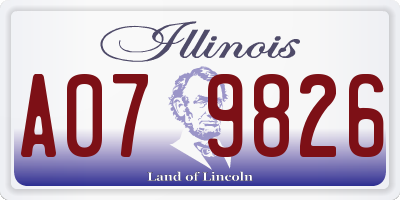 IL license plate A079826