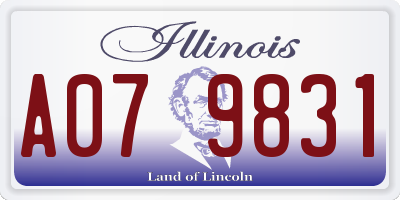 IL license plate A079831