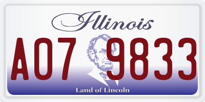 IL license plate A079833
