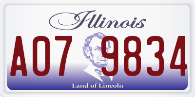 IL license plate A079834