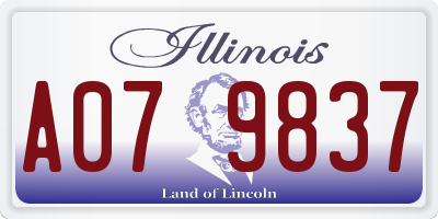IL license plate A079837