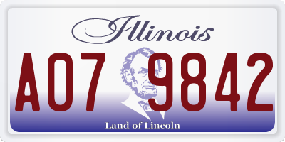 IL license plate A079842