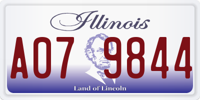 IL license plate A079844