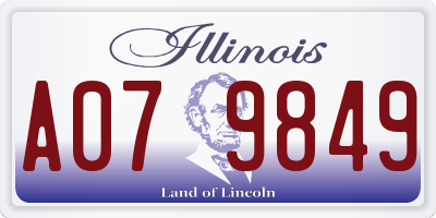 IL license plate A079849
