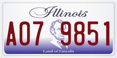 IL license plate A079851