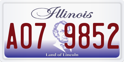 IL license plate A079852