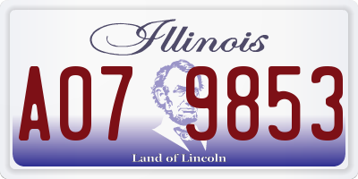 IL license plate A079853