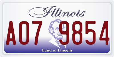 IL license plate A079854