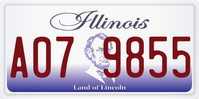 IL license plate A079855