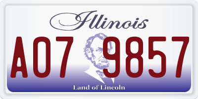 IL license plate A079857
