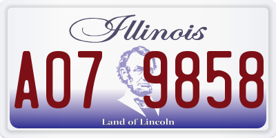 IL license plate A079858
