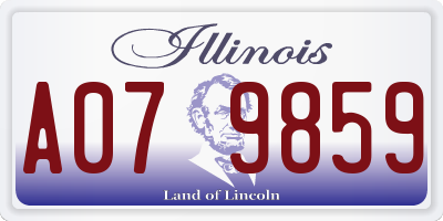 IL license plate A079859