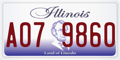 IL license plate A079860