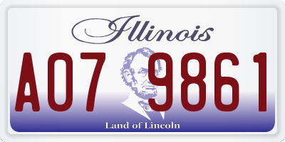 IL license plate A079861