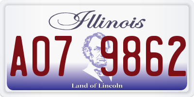 IL license plate A079862