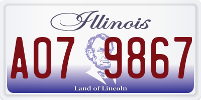 IL license plate A079867