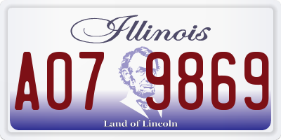 IL license plate A079869